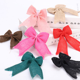 Pure Color Linen Rolls DIY Handmade Christmas Wedding Craft Linen Strip Natural Jute Roll Table Lace Linen Volume