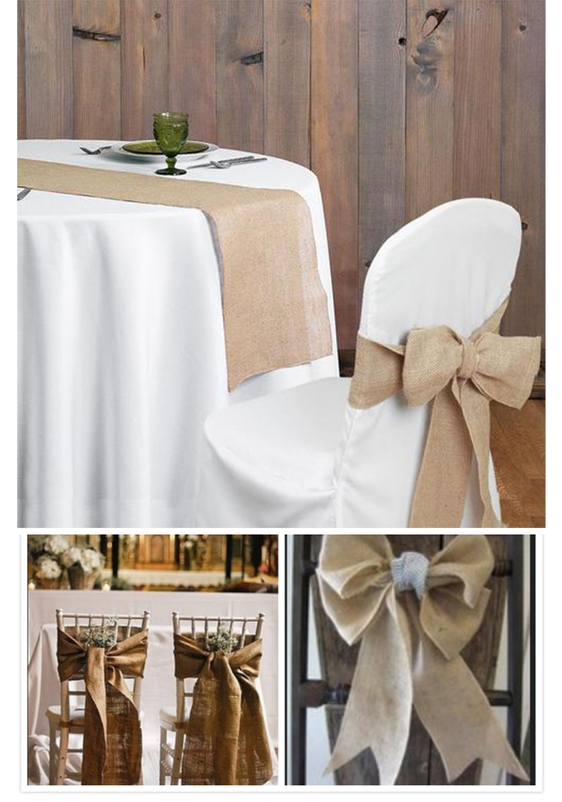 Pure Color Linen Rolls DIY Handmade Christmas Wedding Craft Linen Strip Natural Jute Roll Table Lace Linen Volume