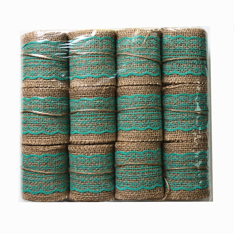 Colorful Lace Burlap Roll Kindergarten Decorative Materials by Hand Monochrome Lace Yellow  Lace Linen Volume