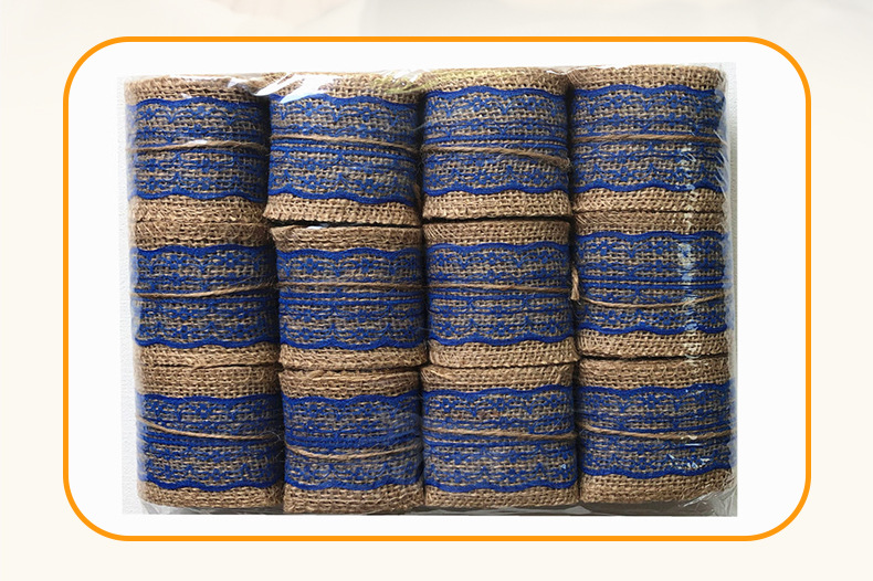 Colorful Lace Burlap Roll Kindergarten Decorative Materials by Hand Monochrome Lace Yellow  Lace Linen Volume