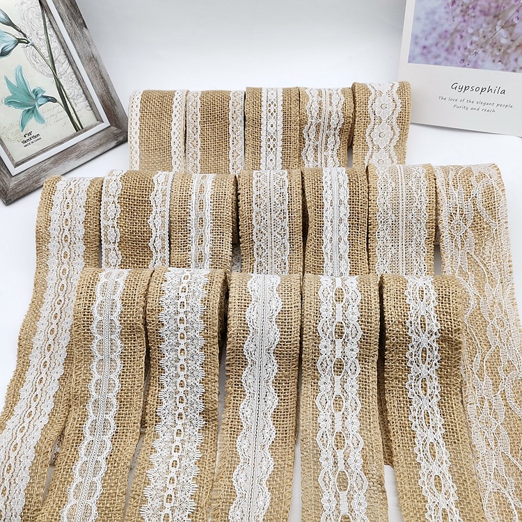 Kindergarten DIY Handmade Christmas Crafts Burlap Roll Lace Burlap Roll Lace Linen Cross-Border Supply Linen Volume Kindergarten DIY Handmade Christmas Crafts Burlap Roll Lace Burlap Roll Lace Linen Cross-Border Supply Linen Volume