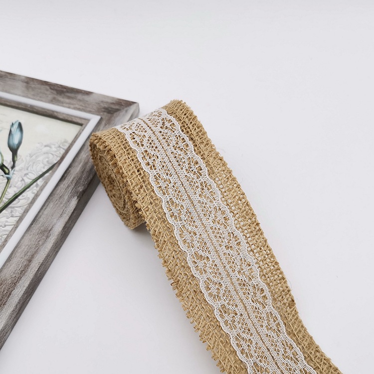 Kindergarten DIY Handmade Christmas Crafts Burlap Roll Lace Burlap Roll Lace Linen Cross-Border Supply Linen Volume Kindergarten DIY Handmade Christmas Crafts Burlap Roll Lace Burlap Roll Lace Linen Cross-Border Supply Linen Volume