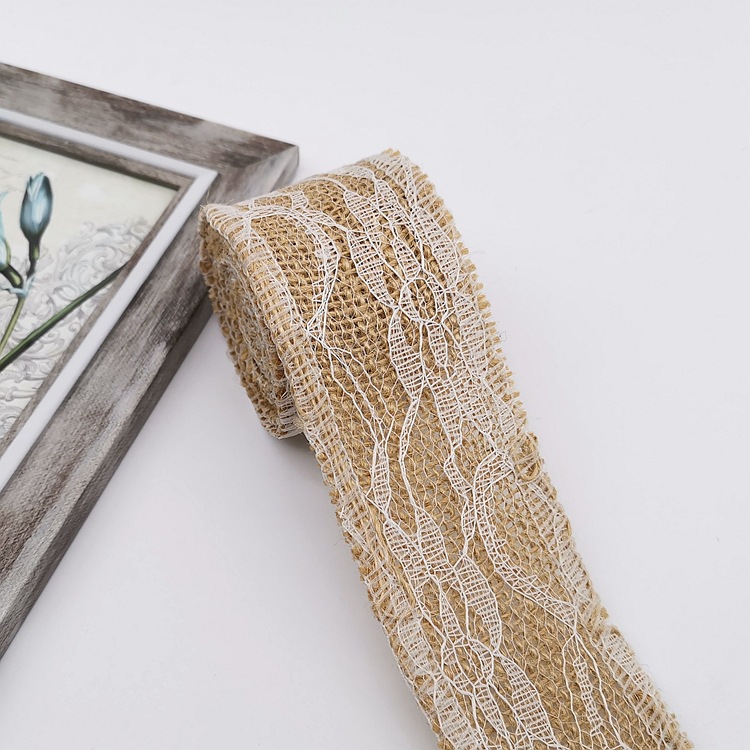 Kindergarten DIY Handmade Christmas Crafts Burlap Roll Lace Burlap Roll Lace Linen Cross-Border Supply Linen Volume Kindergarten DIY Handmade Christmas Crafts Burlap Roll Lace Burlap Roll Lace Linen Cross-Border Supply Linen Volume