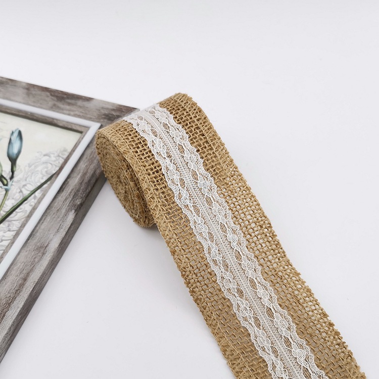 Kindergarten DIY Handmade Christmas Crafts Burlap Roll Lace Burlap Roll Lace Linen Cross-Border Supply Linen Volume Kindergarten DIY Handmade Christmas Crafts Burlap Roll Lace Burlap Roll Lace Linen Cross-Border Supply Linen Volume