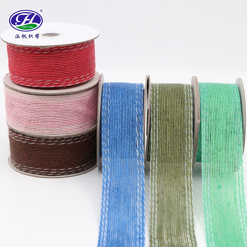 Factory Direct Sales DIY Handmade Christmas Crafts Burlap Roll Lace Burlap Lace Linen Volume