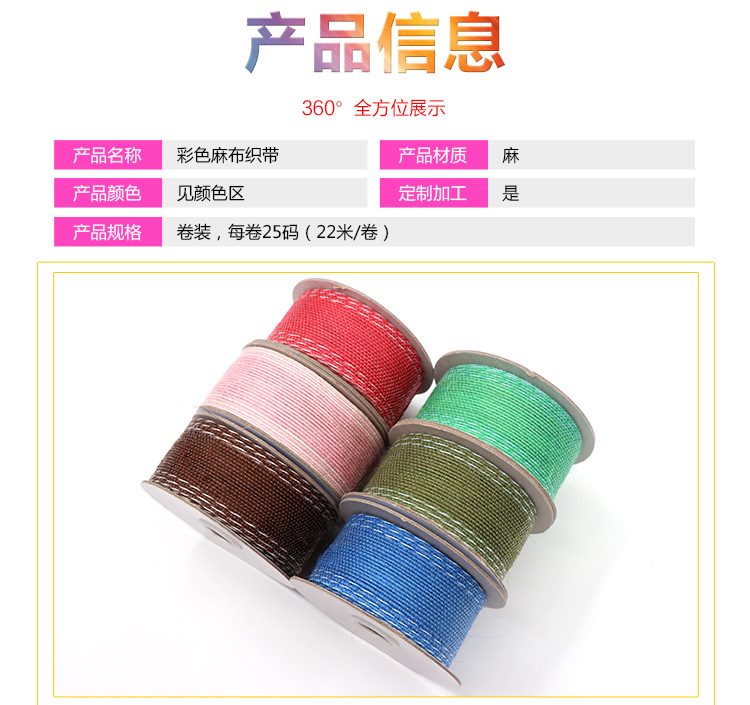 Factory Direct Sales DIY Handmade Christmas Crafts Burlap Roll Lace Burlap Lace Linen Volume Factory Direct Sales DIY Handmade Christmas Crafts Burlap Roll Lace Burlap Lace Linen Volume