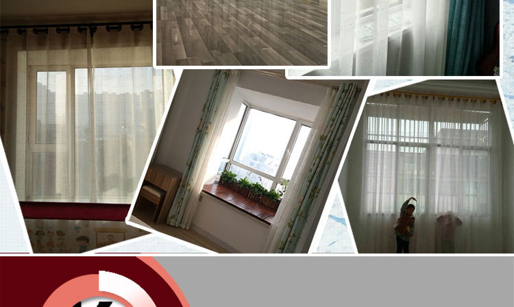 White Yarn Sunshade Customized Living Room Curtain Finished Window Screen Linen Mesh Lace Linen Volume