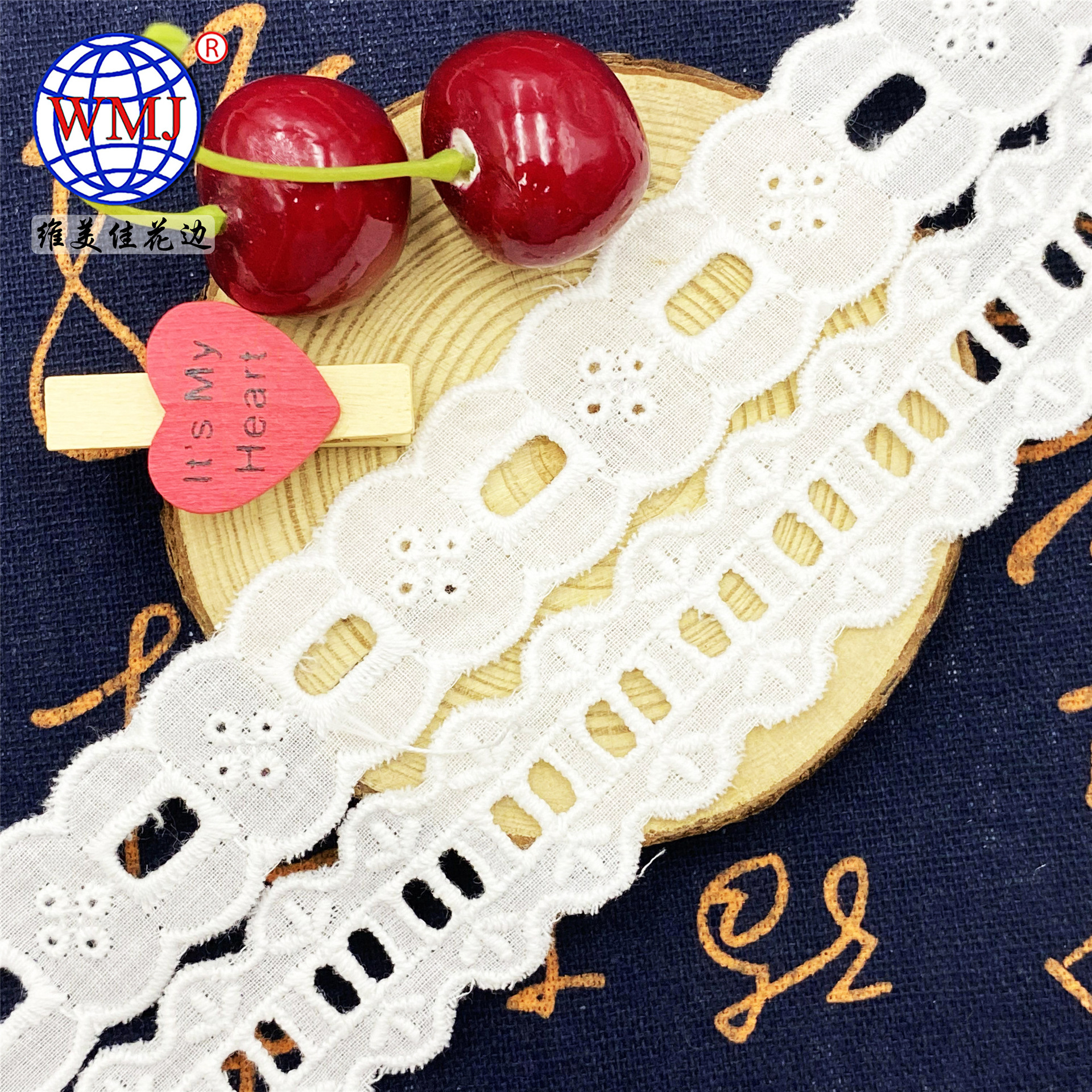 Weimeijia High Quality Wear Ribbon Lace 2cm White Water Soluble Lace Hollow out Pure Lace Linen Volume