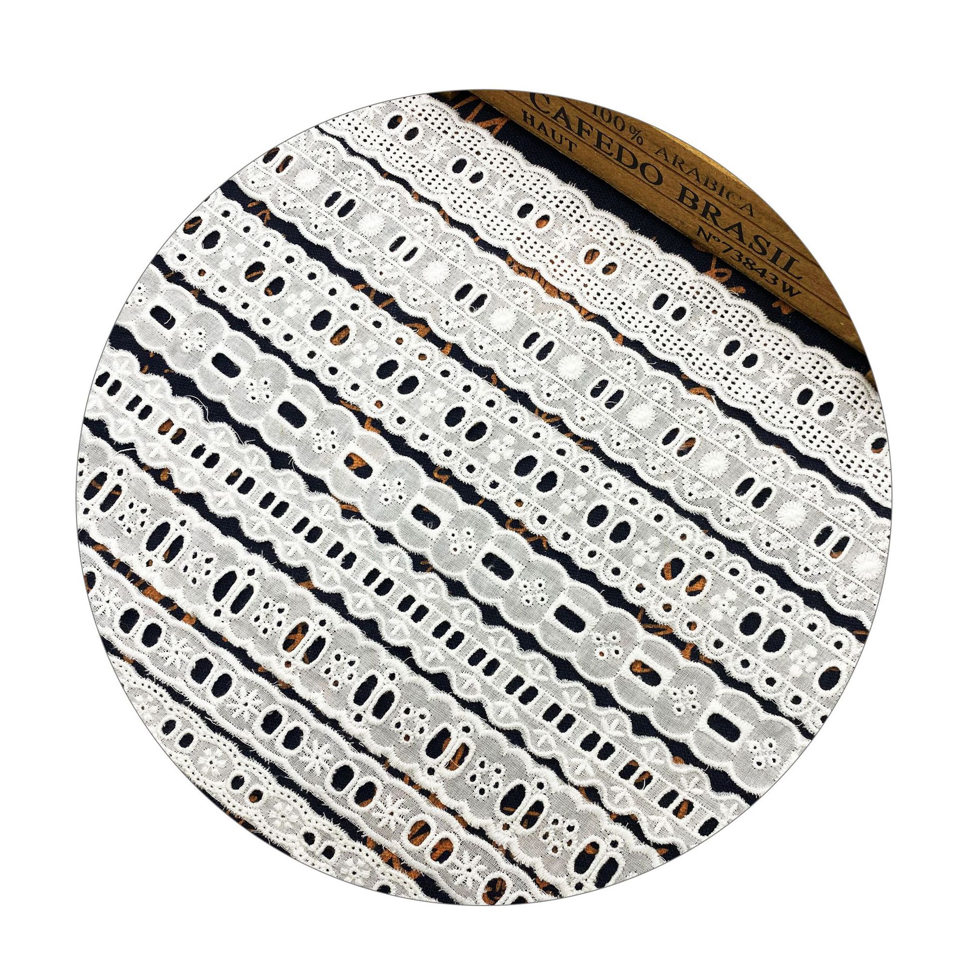 Weimeijia High Quality Wear Ribbon Lace 2cm White Water Soluble Lace Hollow out Pure Lace Linen Volume