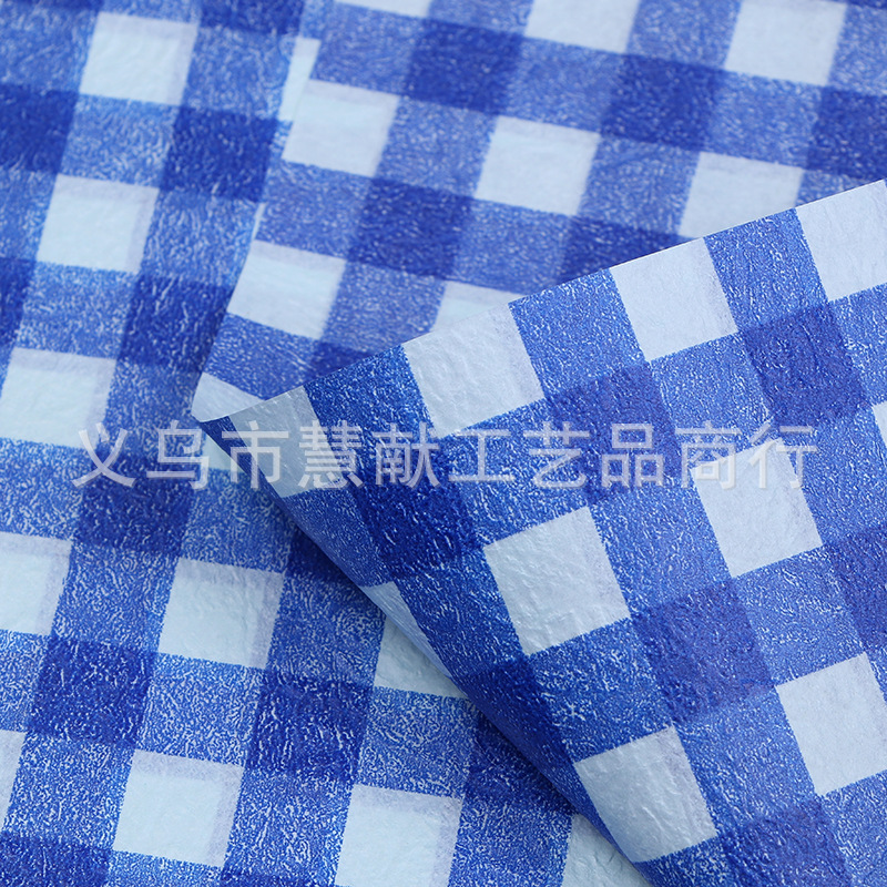 Factory direct selling flower wrapping paper origami Rose making large checkered print hand kneading paper