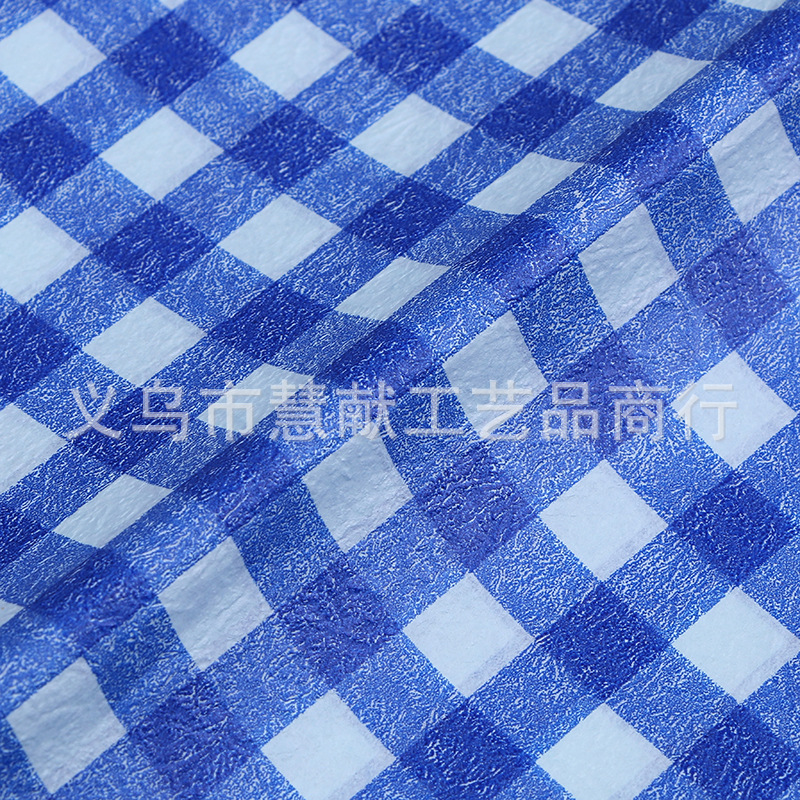Factory direct selling flower wrapping paper origami Rose making large checkered print hand kneading paper