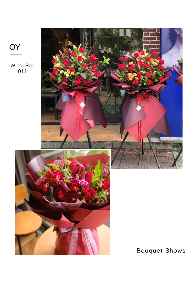  60CM*10M high quantity Korean style two sides 2 tone colors waterproof bouquet flower wrapping rolling paper