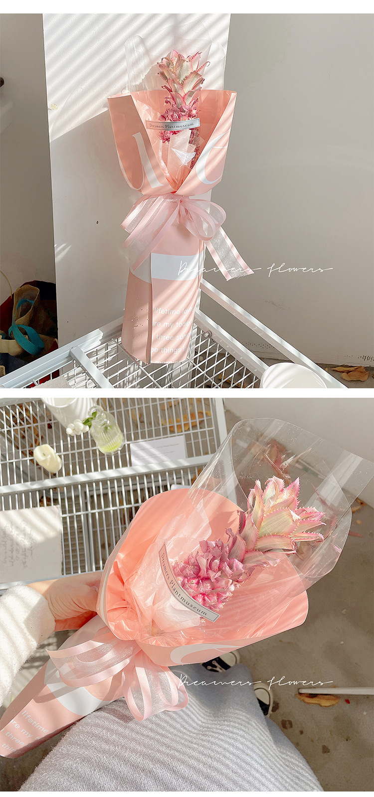 Flower Dress New Valentine's Day English Wrapping Paper Flowers Bouquet Packaging Materials Ouya Waterproof Paper Gift Flower Dress New Valentine's Day English Wrapping Paper Flowers Bouquet Packaging Materials Ouya Waterproof Paper Gift