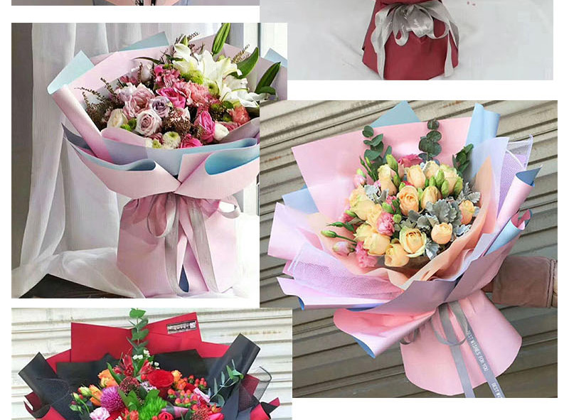 Korean New Double-Sided Two-Color Ouya Paper Flower Bouquet Wrapping Paper Floral Packaging Papers Plastic Waterproof Paper Wholesale Korean New Double-Sided Two-Color Ouya Paper Flower Bouquet Wrapping Paper Floral Packaging Papers Plastic Waterproof Paper Wholesale