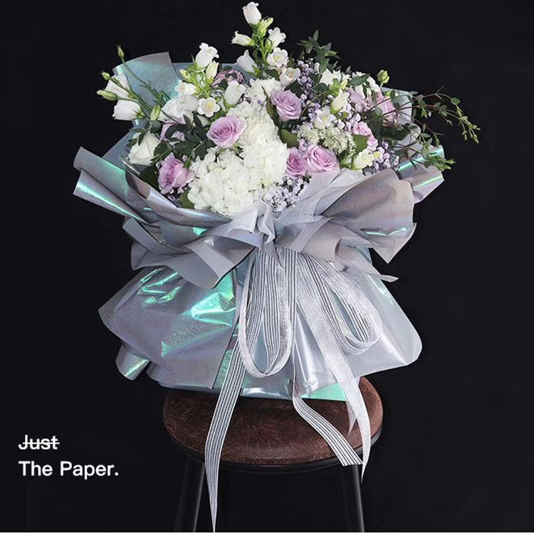 New High-End Flowers Wrapping Paper Colorful Silk Paper Brano Colorful Bouquet Wrapping Paper Double-Sided Colorful Waterproof Paper