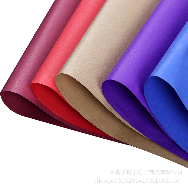 Gift Wrap Paper Solid Color Kraft Paper Flowers Gift Bouquet Wrapping Paper Material Floral Dacal Paper Kraft Paper