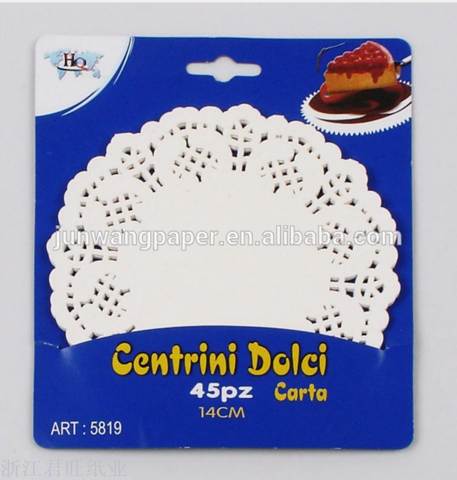 Factory direct sale 10.5- tocard wrapping paper mat disposable white flower bottom paper oil proof pastry through paper