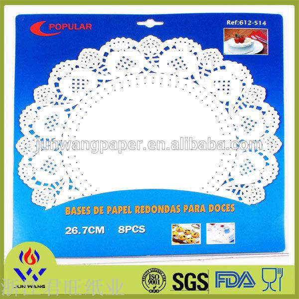 Factory direct sale 10.5- tocard wrapping paper mat disposable white flower bottom paper oil proof pastry through paper