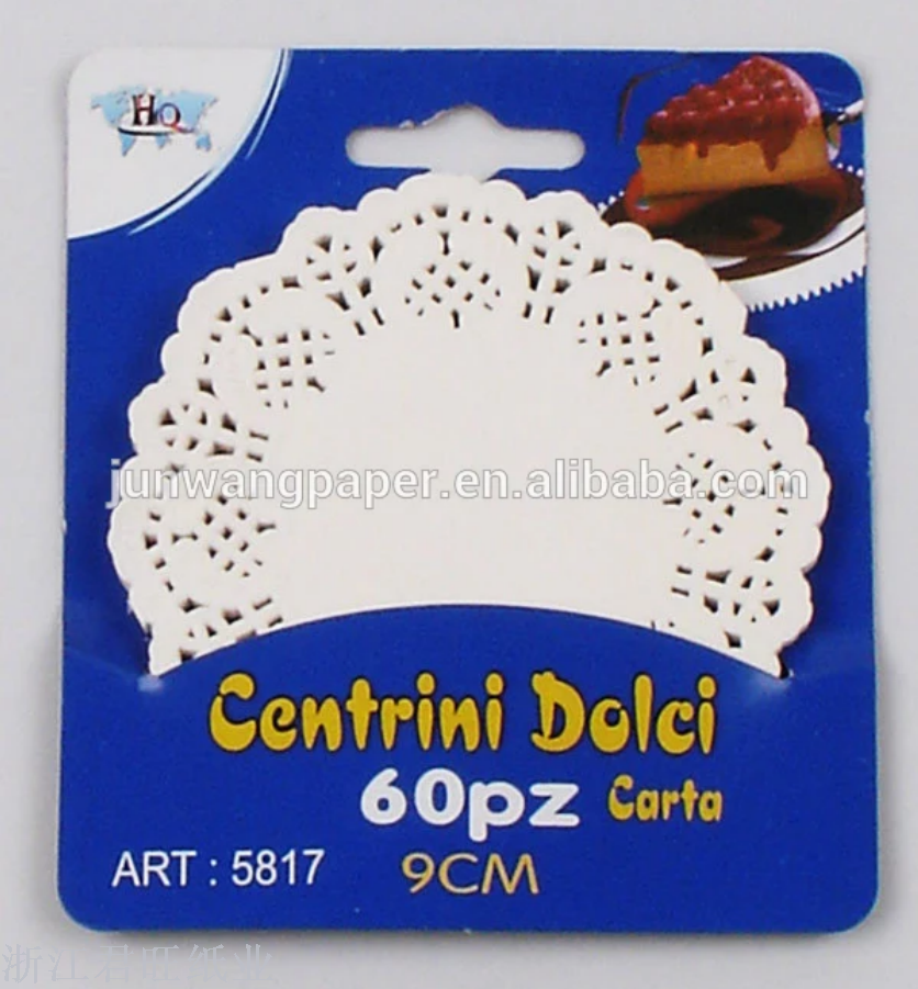 Factory direct sale 10.5- tocard wrapping paper mat disposable white flower bottom paper oil proof pastry through paper