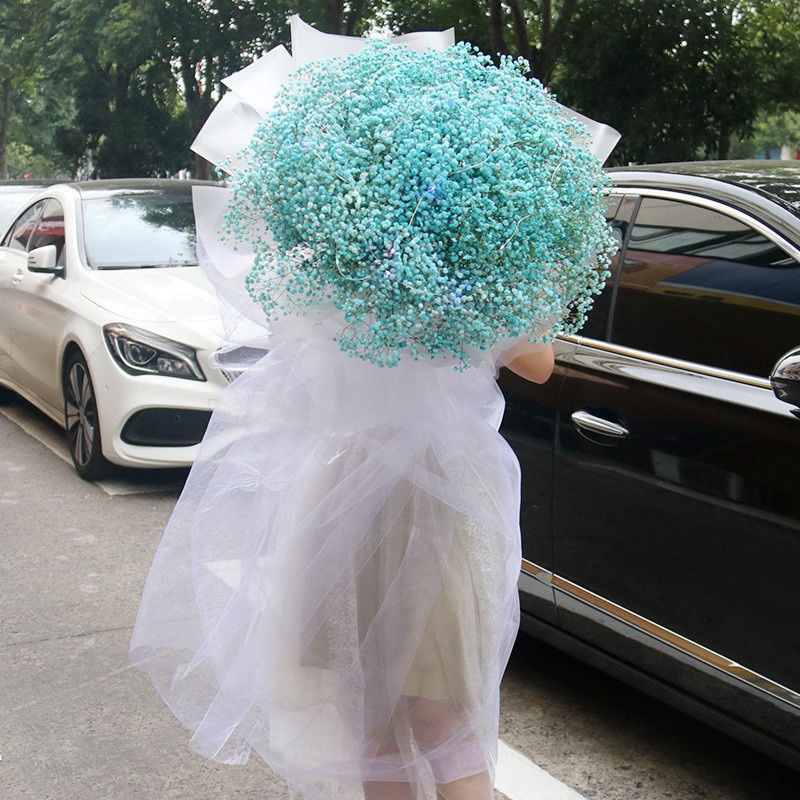 Material Mesh Large Bundle Bag Bouquet Flower Wrapping Paper White Yarn Mesh Voile Flower Material Flower Shop Supplies