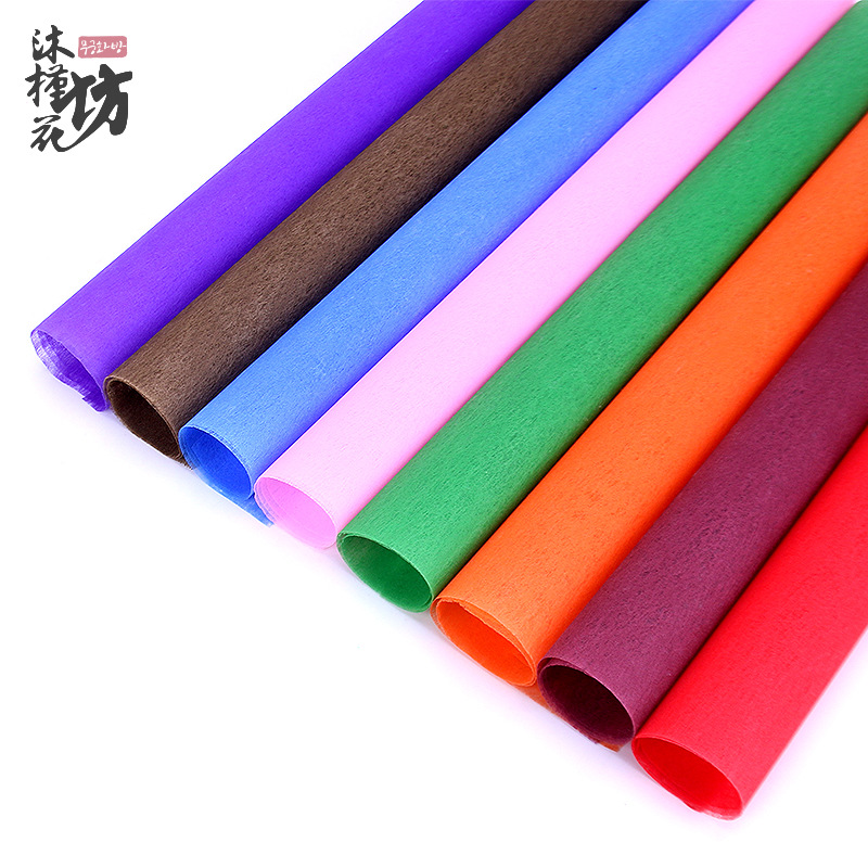 38 Pure Colored Cotton Paper Bouquet Lining Rose Paper Flower Shop Supplies Flowers Wrapping Paper DIY Material Whole