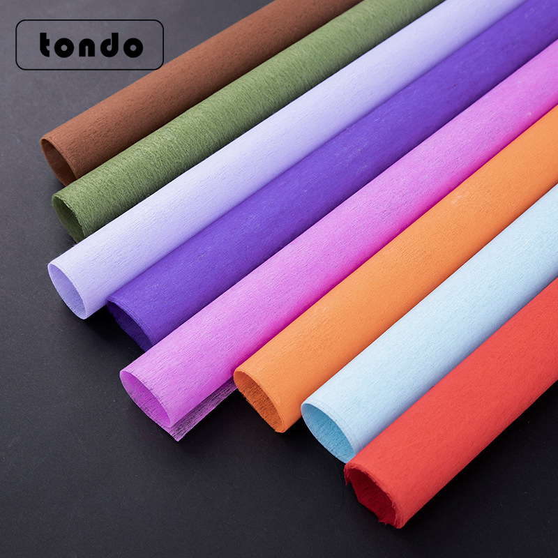 Solid Color Packaging Tissue Paper Handicraft DIY Material Colorful Flowers Bouquet Wrapping Paper 30 Sheets/Pack