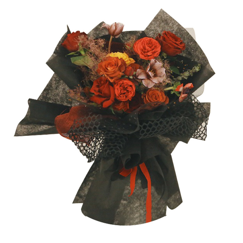 Solid Color Packaging Tissue Paper Handicraft DIY Material Colorful Flowers Bouquet Wrapping Paper 30 Sheets/Pack