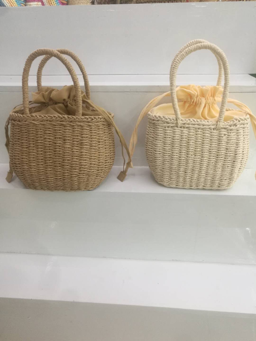 Paper rope material, hand-woven hand-made bag