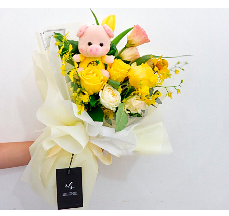 Wrapping Paper Flower Shop Bouquet Wrapping Paper Solid Color Printed Cellophane Translucent Waterproof Paper 20 Sheets