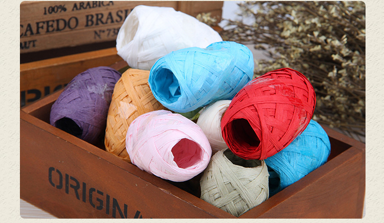 Artificial Rafa grass rope about 10 meters color gift gift decorative paper rope tied ribbon Artificial Rafa grass rope about 10 meters color gift gift decorative paper rope tied ribbon