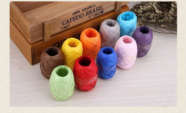 Artificial Rafa grass rope about 10 meters color gift gift decorative paper rope tied ribbon Artificial Rafa grass rope about 10 meters color gift gift decorative paper rope tied ribbon