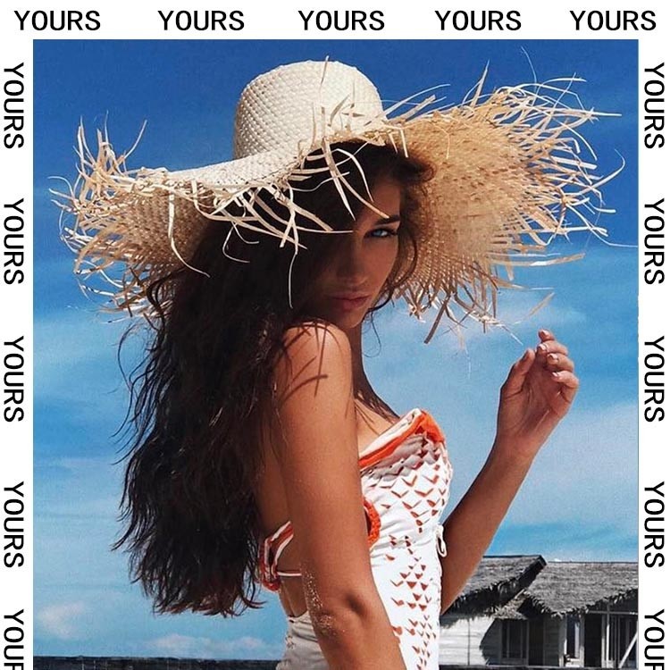 Big Brim Personalized Furry Straw Hat 2020 New Raffia Hat Female Photo Beach Straw hat
