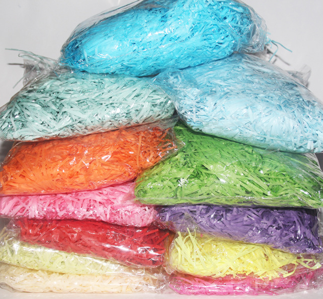 Raffia Filler Shredded Paper Gift Box Packaging Fancy Paper Gift Decoration Wedding Candies Box Filling Gift Silk DIY