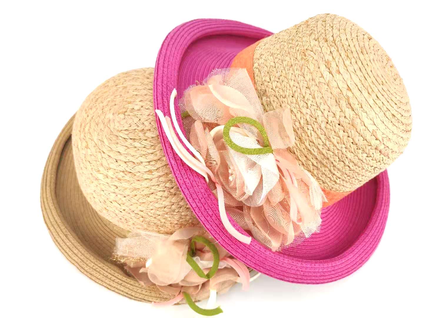 Fashion Natural Raffia Woven Sun Hat Tail Goods Processing