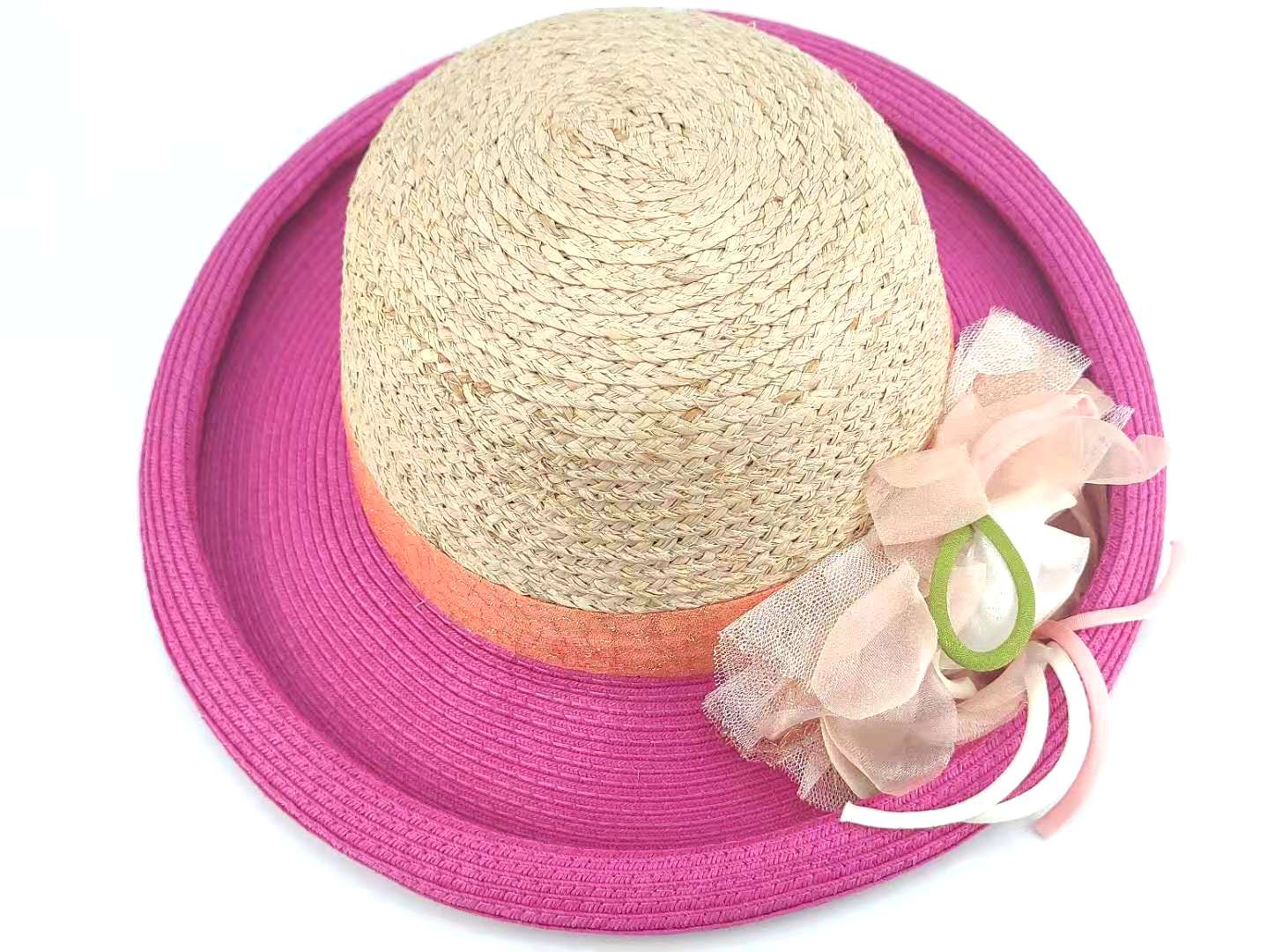 Fashion Natural Raffia Woven Sun Hat Tail Goods Processing