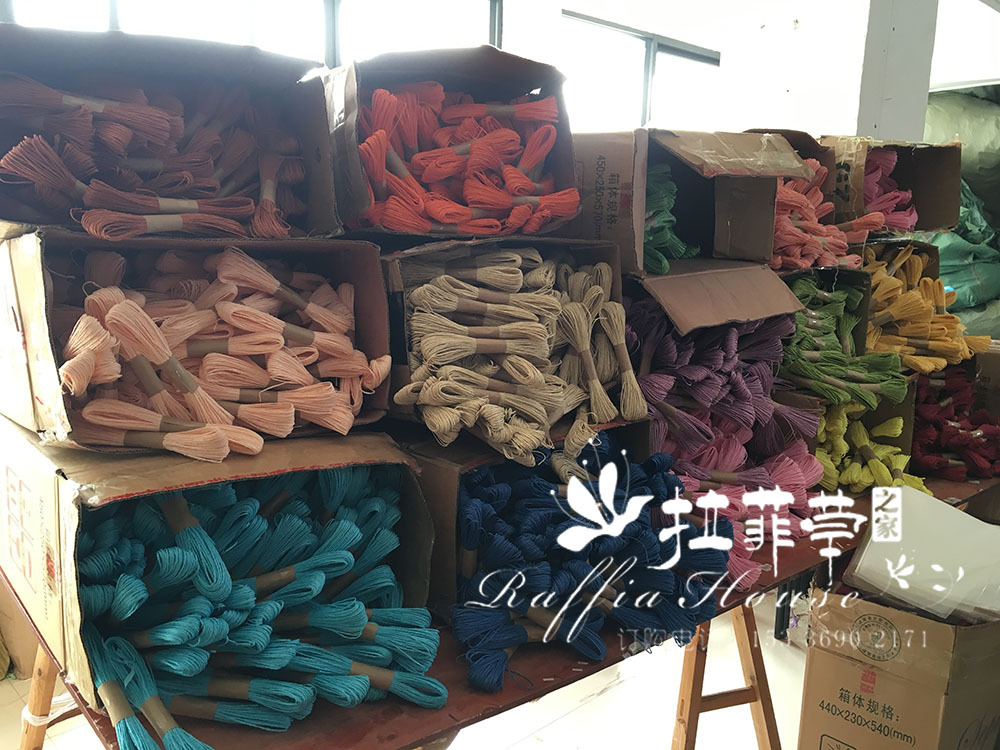 Raffia house double rope kindergarten stickers DIY color gift box packing manual rope rope