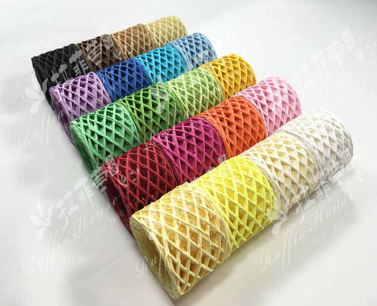 Hollow double rope Raffia DIY paper crafts wholesale egg roll