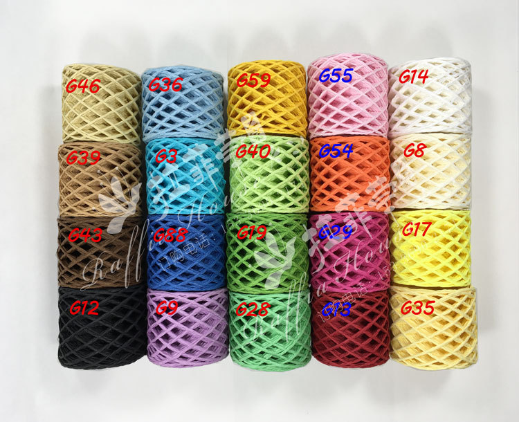 Hollow double rope Raffia DIY paper crafts wholesale egg roll