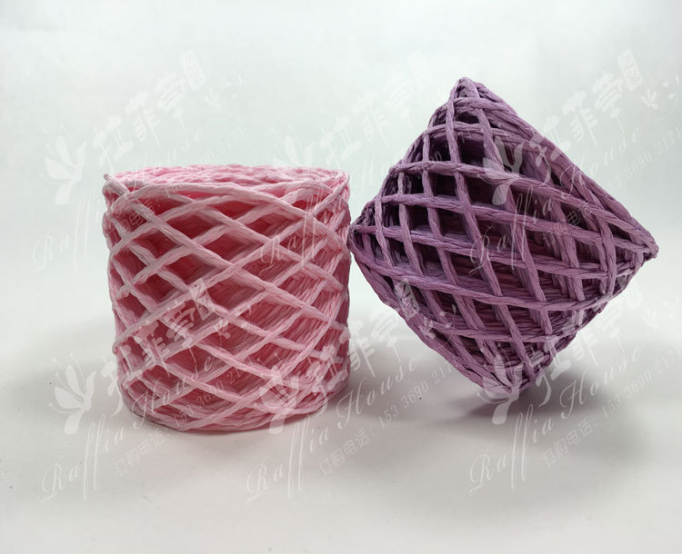 Hollow double rope Raffia DIY paper crafts wholesale egg roll