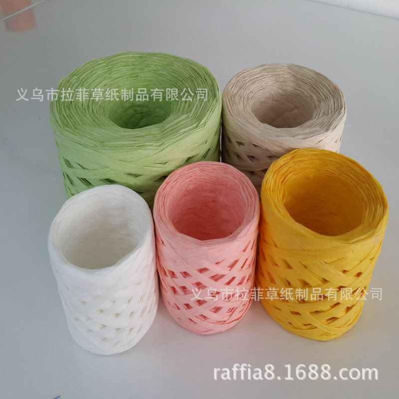Hollow double rope Raffia DIY paper crafts wholesale egg roll