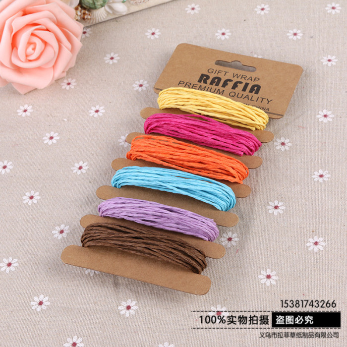 The color of hemp Raffia baking packaging DIY hand woven rope The color of hemp Raffia baking packaging DIY hand woven rope