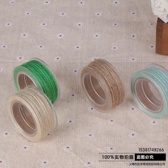 Rope winding roll of colored Raffia hand woven rope rope decorative box