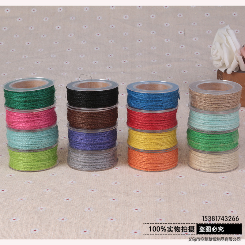 Rope winding roll of colored Raffia hand woven rope rope decorative box
