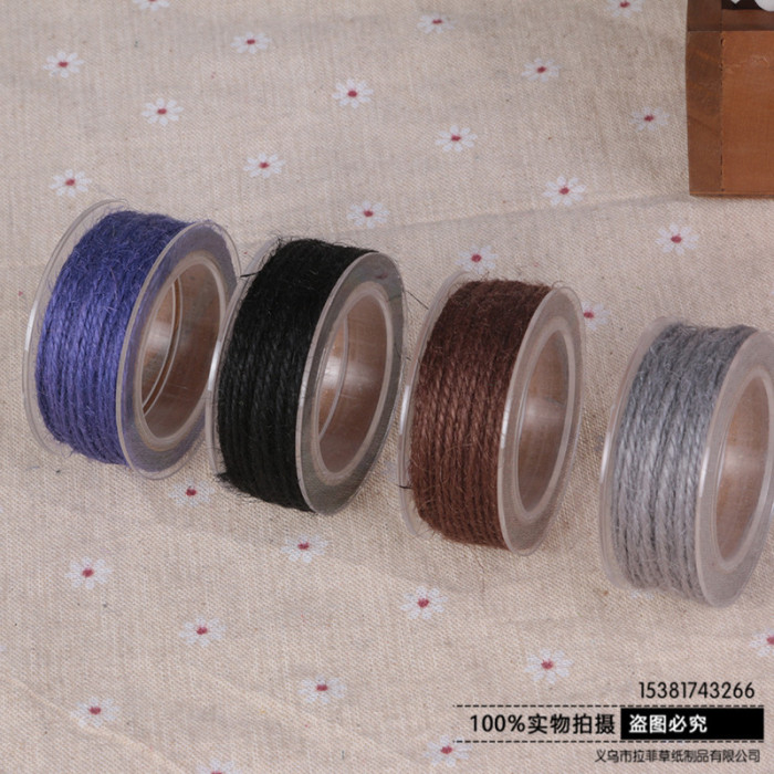 Rope winding roll of colored Raffia hand woven rope rope decorative box