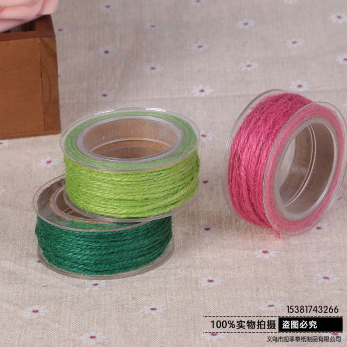 Rope winding roll of colored Raffia hand woven rope rope decorative box