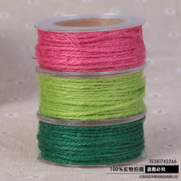Rope winding roll of colored Raffia hand woven rope rope decorative box