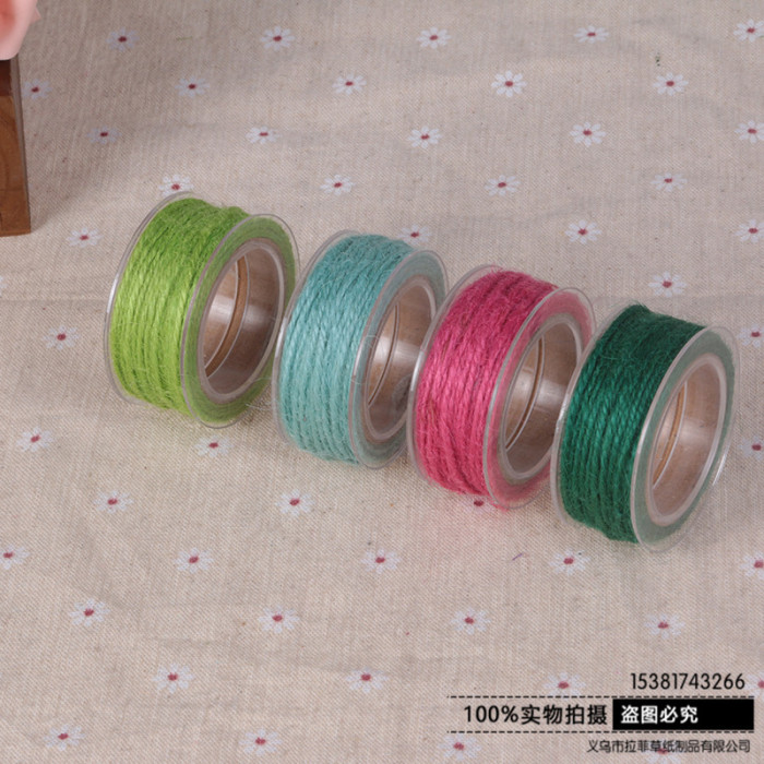Rope winding roll of colored Raffia hand woven rope rope decorative box
