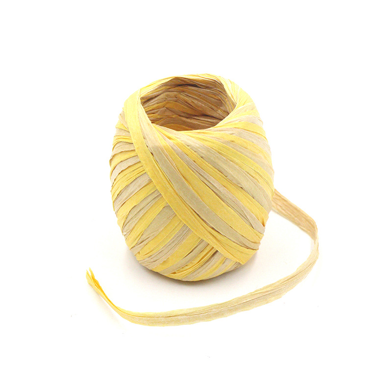 New Lala Paper Rope Rugby 20M/Roll Color Raffia Paper Rope Egg Roll DIY Handmade Raw Materials
