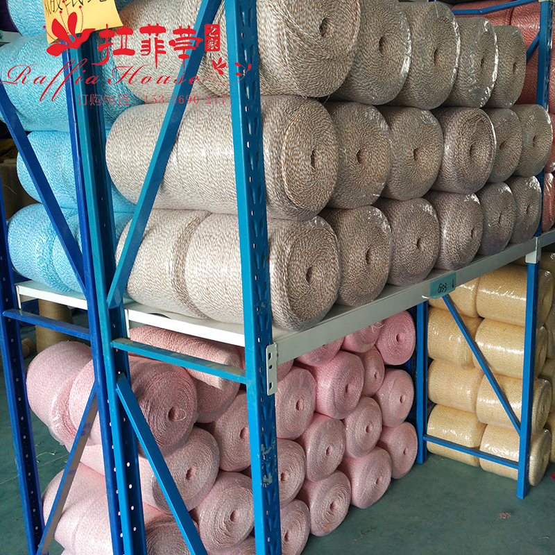 Currently Available Wholesale 10M/Tie Color Double-Strand Paper Rope Clothing Tag Children&#039;s Handmade DIY Woven Raffia Paper Rope