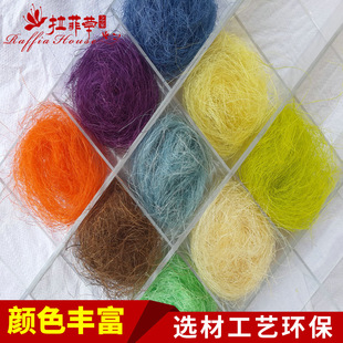 Currently Available Wholesale 10M/Tie Color Double-Strand Paper Rope Clothing Tag Children's Handmade DIY Woven Raffia Paper Rope